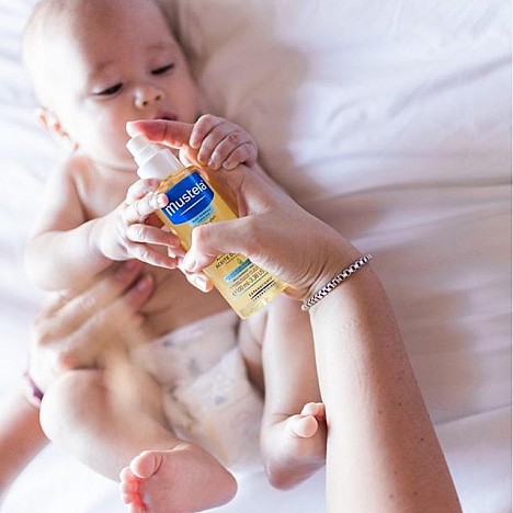 Mustela&reg; 3.38 oz. Baby Oil for Normal Skin. View a larger version of this product image.