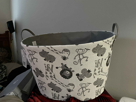 Taylor Madison Designs&reg; Safari Oval Storage Bin. View a larger version of this product image.