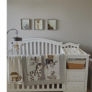 Alternate image 5 for Levtex Baby&reg; Kenya 5-Piece Crib Bedding Set in Grey