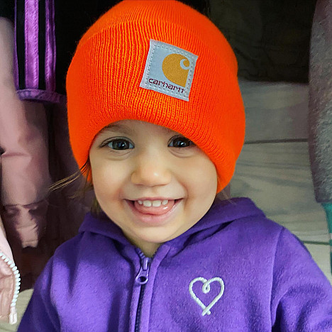 Carhartt&reg; Infant/Toddler Knit Hat in Orange. View a larger version of this product image.
