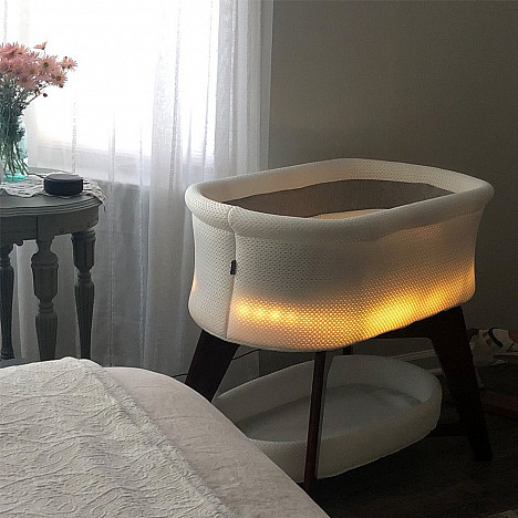 TruBliss&trade; Evi&trade; Smart Bassinet with Smart Technology in White. View a larger version of this product image.