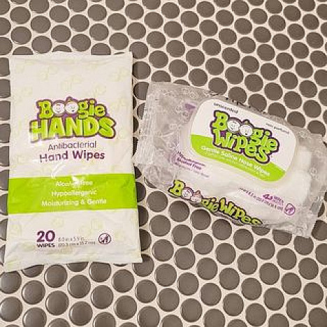 Boogie Wipes&reg; 2-Pack 45-Count Saline Wipes in Unscented. View a larger version of this product image.