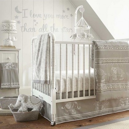 Levtex Baby&reg; Baby Ely 5-Piece Crib Bedding Set in Grey. View a larger version of this product image.