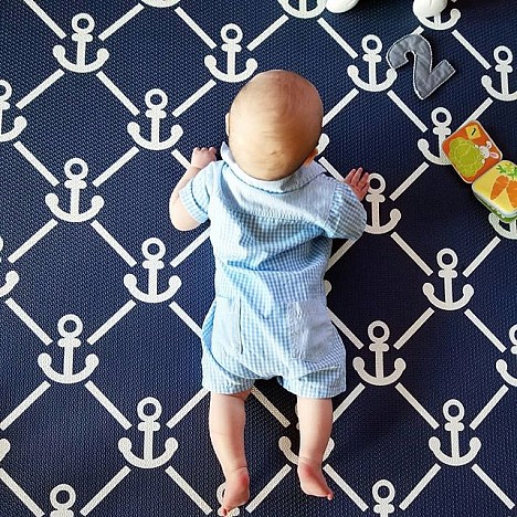 BABY CARE&trade; Reversible Anchors Playmat in Blue. View a larger version of this product image.