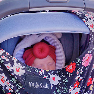 Alternate image 2 for Milk Snob&reg; Multi-Use Car Seat Cover in Peony Floral