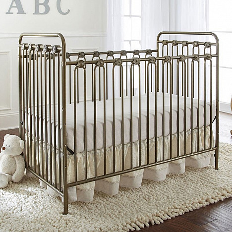 LA Baby&reg; Napa 3-in-1 Convertible Crib in Grey Pebble. View a larger version of this product image.