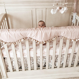 Alternate image 1 for The Peanutshell&trade; Grace Crib Rail Guard in Pink