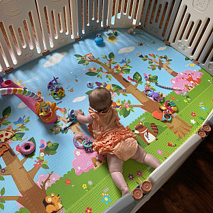 Alternate image 6 for BABY CARE&trade; Large Baby Play Mat in Birds in Trees