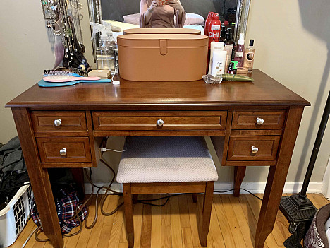Charlotte 2-Piece Vanity Set with Power Strip and USB. View a larger version of this product image.